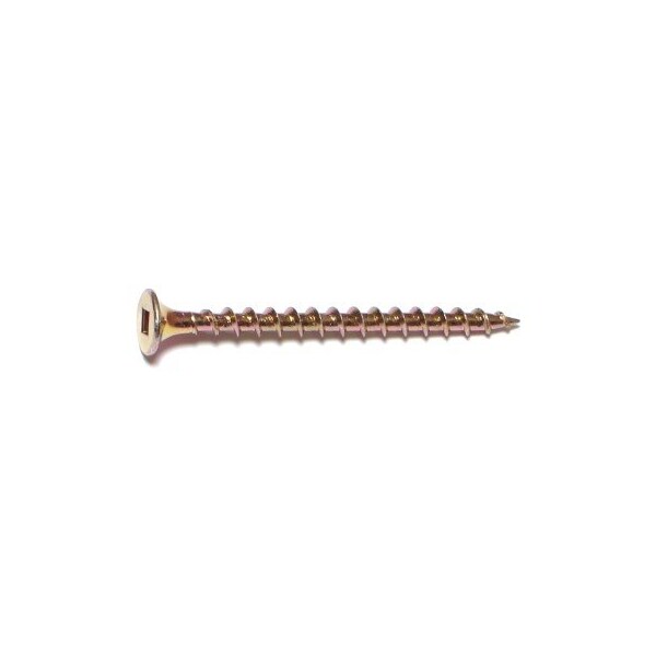 Buildright #6, Square Drive, Flat Head Wood Screw, Zinc Yellow Steel, 178 PK 07930 - main